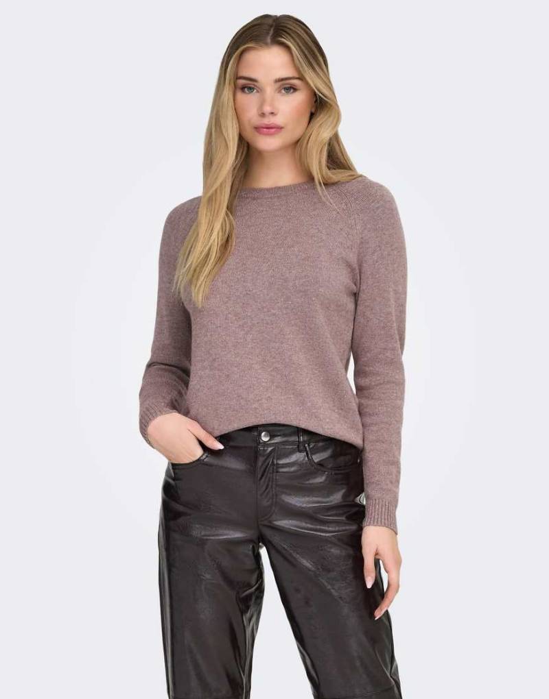 ONLY - Strickpullover in Rosé-Braun-Rosa von ONLY