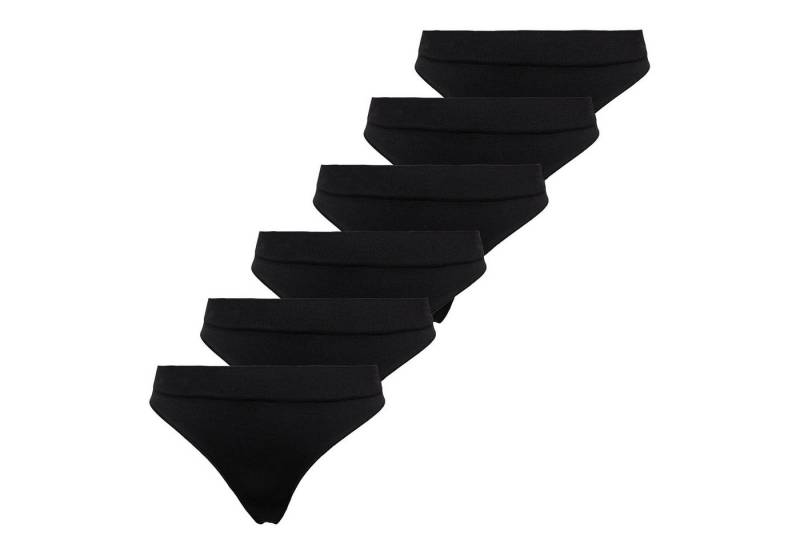 ONLY String Damen String 6er Pack Polyamid (Packung, 6er Pack) von ONLY