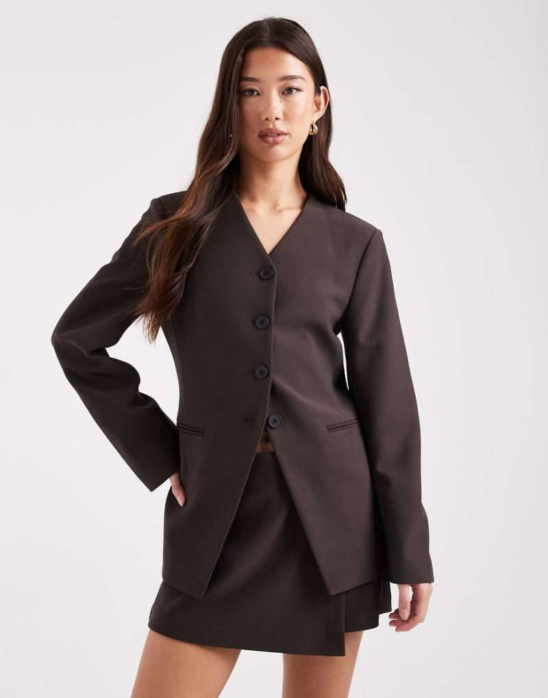 ONLY - Strukturierter Blazer in Braun, Kombiteil-Brown von ONLY