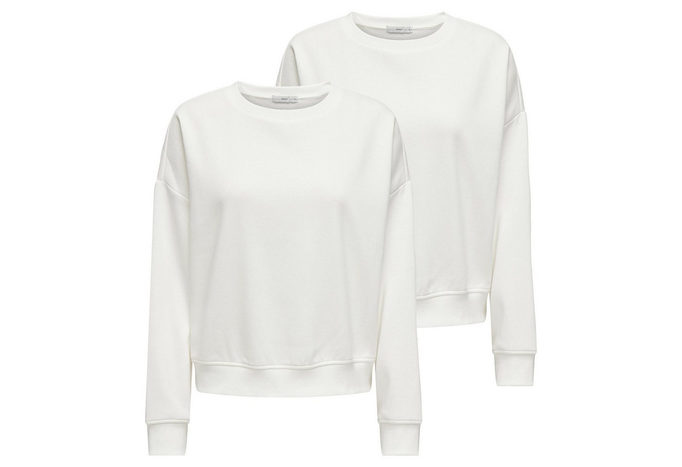ONLY Sweater Damen Sweatshirt 2er Pack Baumwolle (2er Pack, 2er Pack) von ONLY
