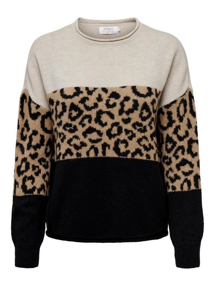 ONLY Strickpullover ONLJADE ANIMAL LS O-NECK NCA KNT von ONLY
