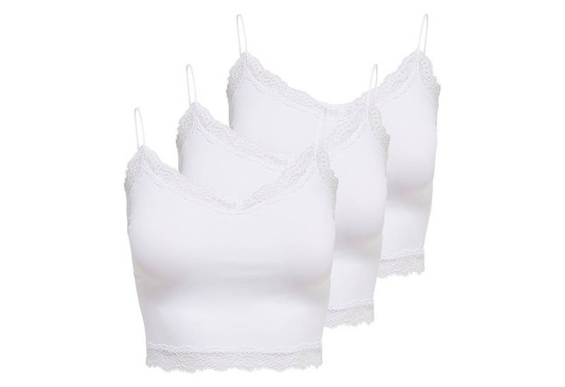 ONLY T-Shirt Damen T-Shirt 3er Pack Polyamid (Packung, 3er Pack) von ONLY