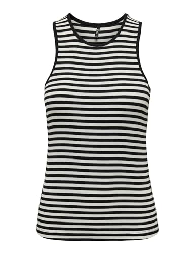 ONLY T-Shirts und Tops Damen Orange Chiffon 15289847, Schwarz, Medium von ONLY