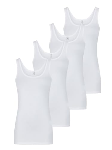 ONLY Tank Top Damen Baumwolle Stretch Slim Fit Onllive LUV 4er Pack Set Basic Shirt Rundhals Trägershirt Ärmellos Oberteile Einfarbig, Größe:XL, Farbe:Pack 2 von ONLY