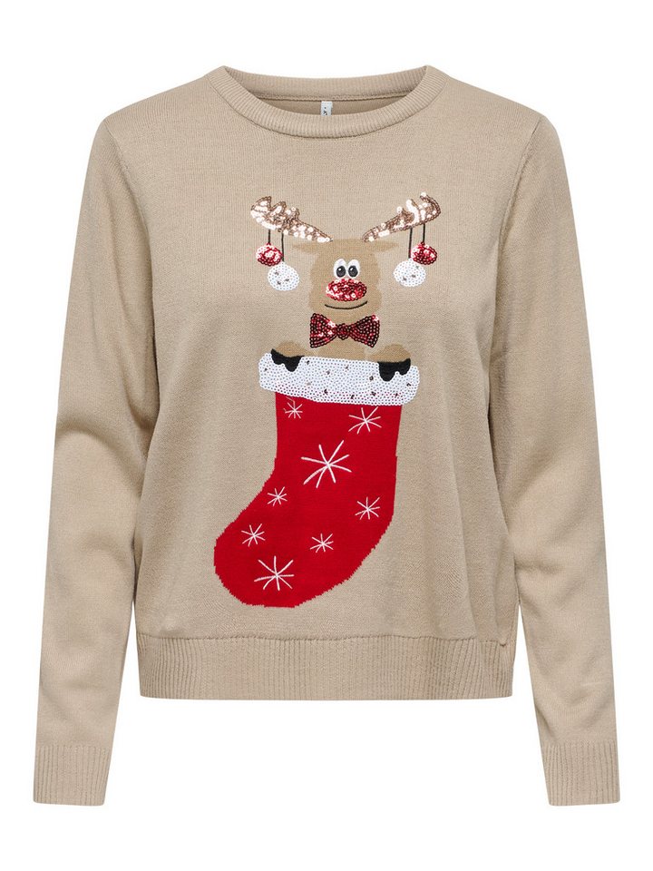 ONLY Weihnachtspullover ONLXMAS SHINE LS ONECK KNT von ONLY