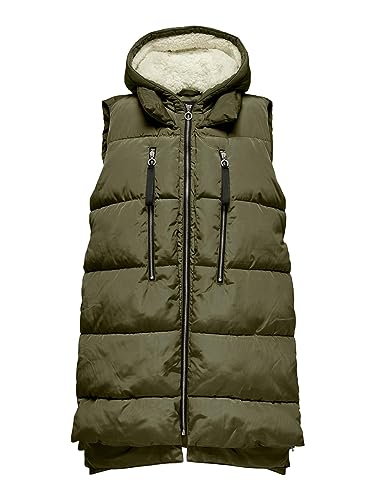 Only Ärmellose Daunenjacke Onlnewnora, ärmellose Daunenjacke, Winter Moss., 38 von ONLY