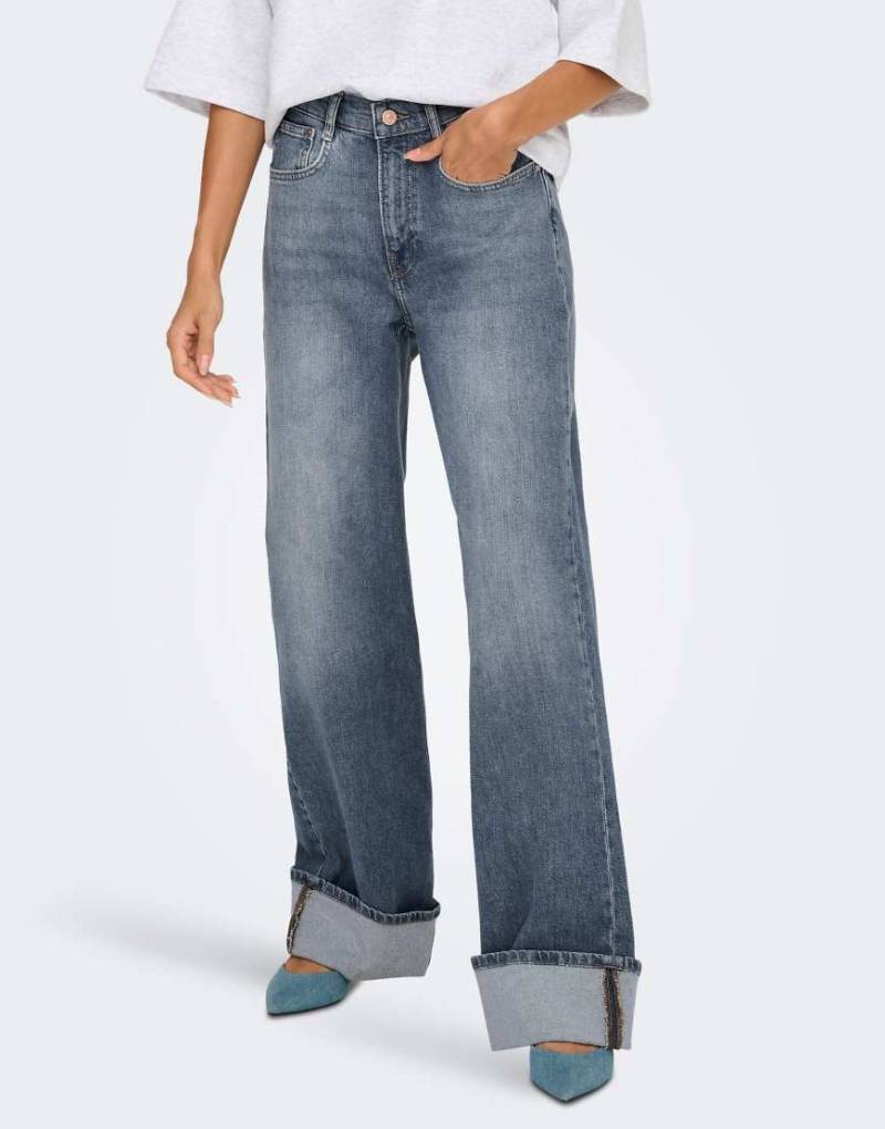 ONLY Wide Fit - Jeans aus Denim in einem speziellen Blaugrau von ONLY