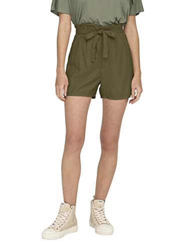 ONLY Women's ONLARIS Life HW PB Belt PNT Shorts, Martini Olive, S von ONLY