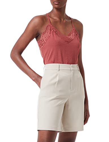 ONLY Women's ONLBERRY HW Long TLR NOOS Shorts, Feather Gray, 38 von ONLY