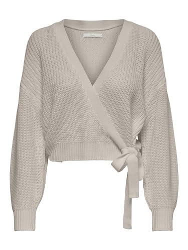 ONLY Damen Pullover 15236624 Pumice Stone M von ONLY