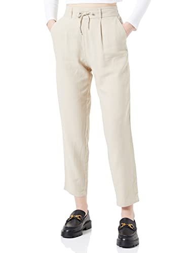 ONLY Damen ONLCARO-POPTRASH Easy Linen BL PNT NOOS Leinenhose, Oxford Tan, L / 32L von ONLY