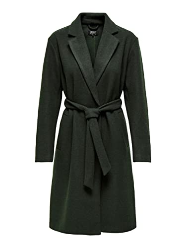 ONLY Women's ONLEMMA Long Belt Coatigan OTW Coat, Rosin/Detail:Melange, M (4er Pack) von ONLY