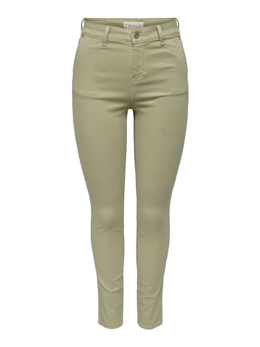 ONLY Women's ONLEVEREST HW Skinny Chino Pant CC PNT Chinohose, Sage Green, L / 32L von ONLY