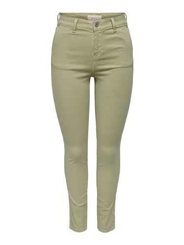 ONLY Women's ONLEVEREST HW Skinny Chino Pant CC PNT Chinohose, Sage Green, XS / 32L von ONLY