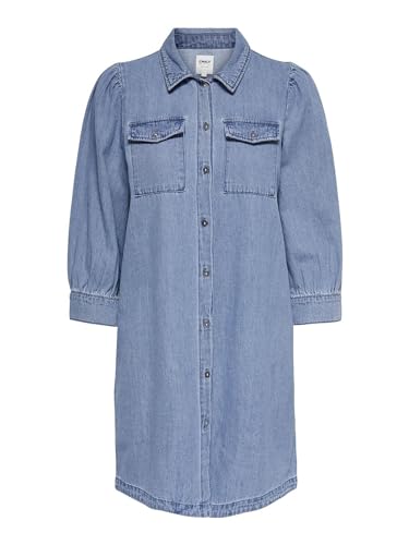 ONLY Women's ONLFELICA DNM Dress NOOS Jeanskleid, Light Blue Denim, XXS von ONLY