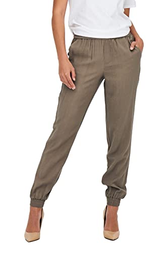 ONLY Damen Elegante Business Stoffhose Loose Fit Poptrash Paperback Pants Elastischer Tunnelzug ONLKELDA von ONLY