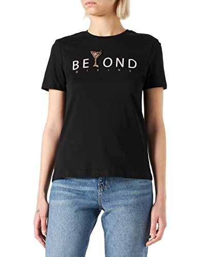 ONLY Women's ONLKITA REG S/S Champagne TOP Box JRS T-Shirt, Black/Print:Beyond, XS ONLY Women's ONLKITA REG S/S Champagne TOP Box JRS T-Shirt, Black/Print:Beyond, XS von ONLY