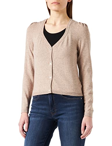 ONLY Women's ONLLELY L/S Sweetheart Cardigan CC KNT Strickjacke, Beige, L von ONLY