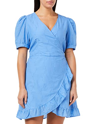 ONLY Women's ONLLISA SS WRAP Dress WVN Kleid, Ultramarine, L von ONLY