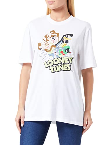 Only Women's ONLLOONEY Tunes Oversize S/S TOP Box JRS T-Shirts & Tops, Bright White/Print:Bunny, M von ONLY
