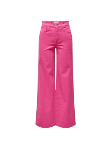 ONLY Women's ONLMADISON HW Wide COL Long PNT Hose (DE/NL/SE/PL, Bundweite & Schrittlänge, L, 32, Raspberry Rose) von ONLY