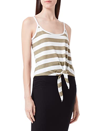 ONLY Women's ONLMAY S/L Knot Short Stripe JRS Top, Mermaid/Stripes:Cloud Dancer (kia), M von ONLY