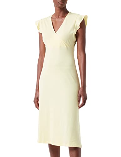 ONLY Women's ONLMAY S/L WRAP MIDI Dress JRS Kleid, Lemon Meringue, XS von ONLY