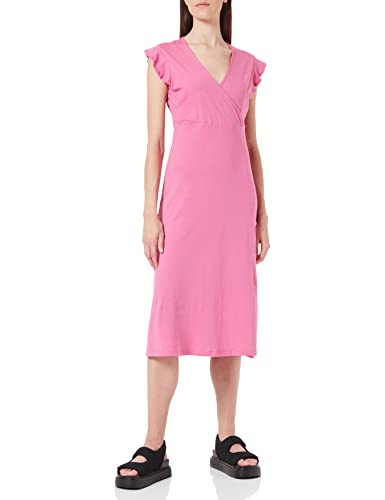 ONLY Women's ONLMAY S/L WRAP MIDI Dress JRS Kleid, Super Pink, XS von ONLY