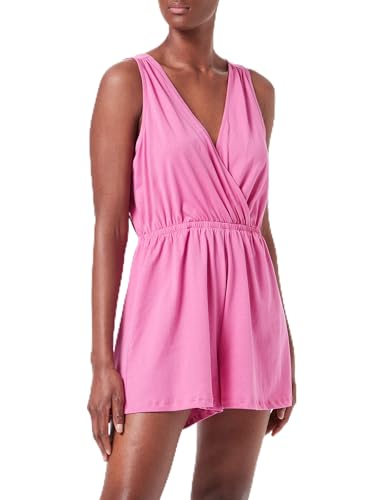 ONLY Women's ONLMAY S/L WRAP Playsuit JRS Overall, Super Pink, L von ONLY