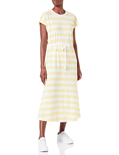 ONLY Women's ONLMAY S/S MIDI Stripe Dress JRS Kleid, Lemon Meringue/Stripes:Cloud Dancer (kia), L von ONLY