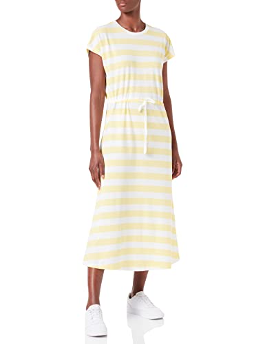 ONLY Women's ONLMAY S/S MIDI Stripe Dress JRS Kleid, Lemon Meringue/Stripes:Cloud Dancer (kia), S von ONLY