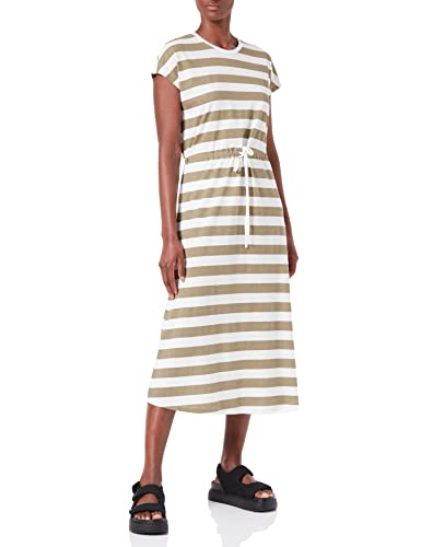 ONLY Women's ONLMAY S/S MIDI Stripe Dress JRS Kleid, Mermaid/Stripes:Cloud Dancer (kia), L von ONLY