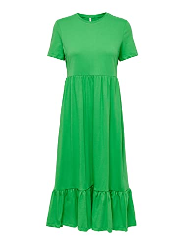 ONLY Women's ONLMAY S/S Peplum Calf Dress Box JRS Kleid, Kelly Green, XS von ONLY