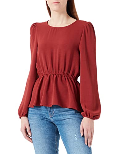 ONLY Women's ONLMETTE DAR L/S O-Neck TOP NOOS WVN Langarmshirt, Spiced Apple, M von ONLY