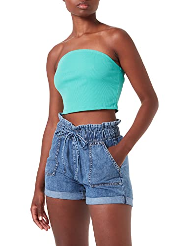 ONLY Women's ONLNESSA S/L Bandeau JRS Top, Marine Green, XL von ONLY