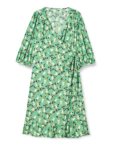 ONLY Women's ONLOLIVIA 3/4 WRAP Dress WVN NOOS Midi Kleid, Winter Green/SOLA Flower, XXS von ONLY