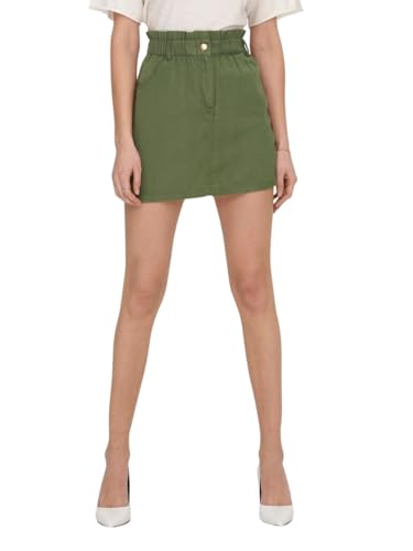 ONLY Women's ONLOVA-ARIS Life HW Cargo Skirt CC PNT Rock, Four Leaf Clover, L von ONLY