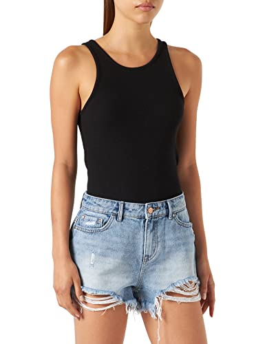 ONLY Damen Denim Jeans Shorts | Kurze Bermuda Sommer Hose | High Waist Destroyed Pants ONLPACY, Farben:Blau, Größe:XS von ONLY