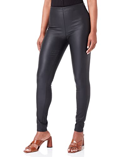 ONLY Women's ONLROCK Life HW Coated Skin PNT Leggings, Black, S / 32L von ONLY