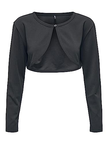 ONLY Women's ONLSANIA L/S Short Cardigan CS JRS Langarmshirt, Black, S von ONLY