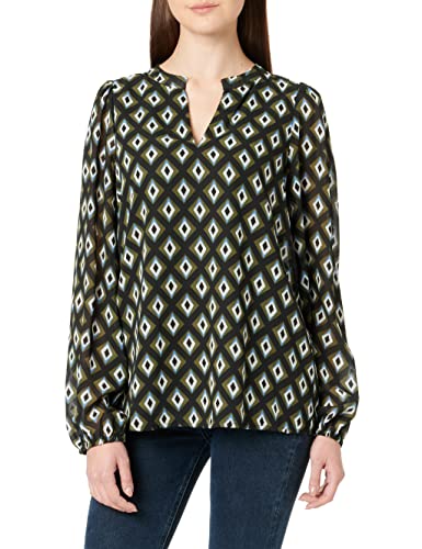 ONLY Women's ONLSTAR L/S V-Neck TOP PTM Shirt, Black/AOP:City Graphic, S von ONLY