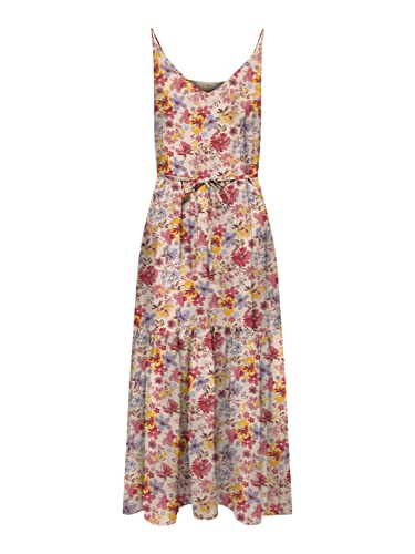 ONLY Women's ONLSTAR Life FIA Singlet Maxi Dress PTM Kleid, Camellia Rose/AOP:Star Summer Flowers, S von ONLY