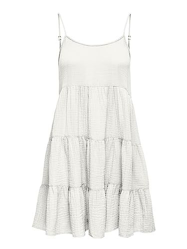 ONLY Women's ONLTHYRA Slip Dress WVN Kleid, Cloud Dancer, XS von ONLY