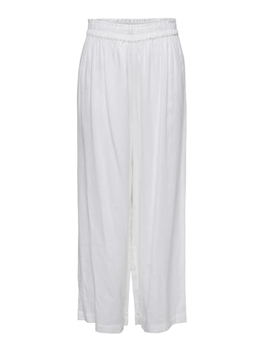 ONLY Women's ONLTOKYO HW Linen Blend ST Pant PNT NOOS Leinenhose, Bright White, XXXL / 34L von ONLY