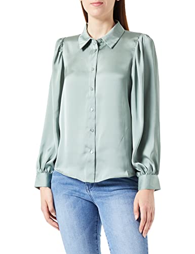 ONLY Women's ONLZORA LS Puff Shirt NOOS WVN Bluse, Lily Pad, L von ONLY