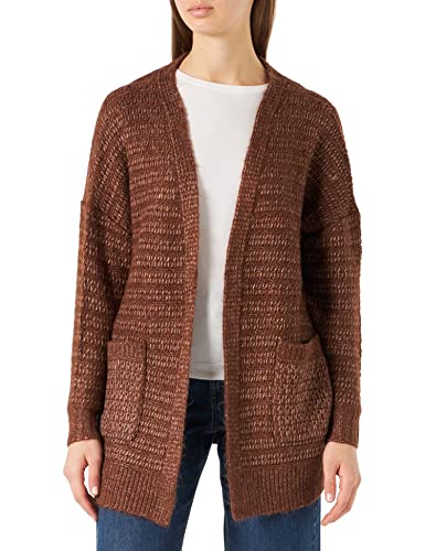 ONLY Women's Onlnew Chunky L/S Loose CARDGAN KNT Sweater, Potting Soil/Detail:W. Melange, S (3er Pack) von ONLY