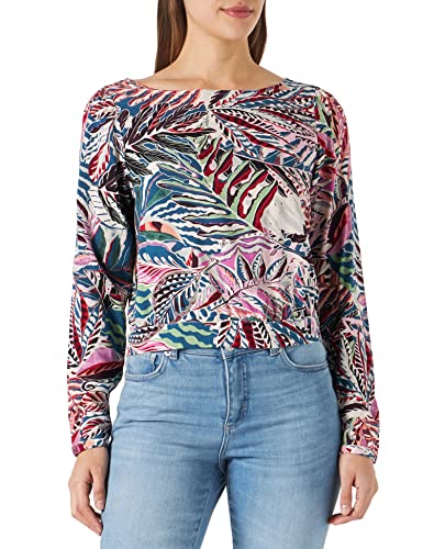 ONLY Women's Onlnova Life L/S RiRi TOP PTM Shirt, Green Tea/AOP:323 Electric Leaf, XL von ONLY