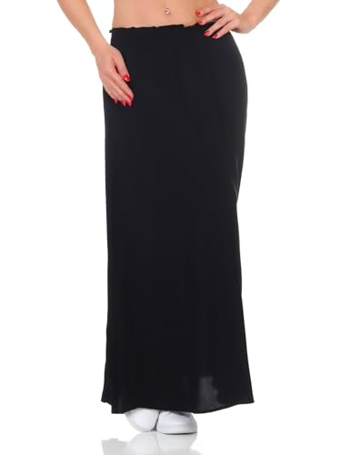 ONLY Women's Onlnova Life Long Skirt SOLID PTM Rock, Black, 36 von ONLY