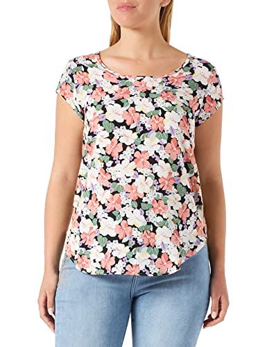 ONLY Women's Onlnova Life S/S TOP AOP PTM T-Shirt, Black/AOP:Spring Flower, 34 von ONLY