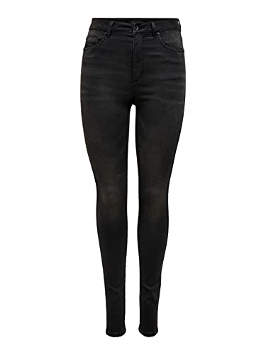 ONLY Damen Onlroyal Life Hw Sk Dnm Bj13963 Noos Jeans, Black Denim, L/ 32 von ONLY